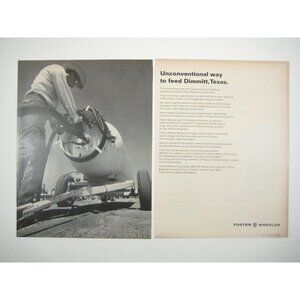 Vintage Foster Wheeler 2 Page Print Ad Industrial Equipment Dimmitt Texas